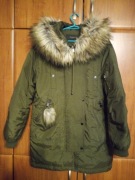 Kurtka parka khaki marki RESERVED rozmiar S oversi