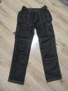 BEKKEN & STROM czarne męskie spodnie robocze solidne_ nowe bez metki_ 52