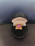 Złoty Pierścionek o próbie 583 14k z różowym oczkiem 5,3g