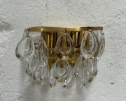 Kinkiet z kryształkami Mid Century Modern lata 60/70 Christoph Palme