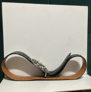 włoski skorzany pasek 79-89cm, genuine python repyile's house made in italy