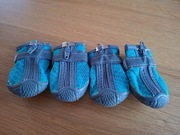 Wodoodporne buty dla psa antypoślizgowe turkusowe rozmiar 1, 4 szt