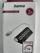 HUB USB 2.0 firmy Hama z 4 portami USB-A.