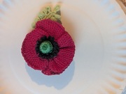 Spinka do włosów, kwiatek na szydełku 