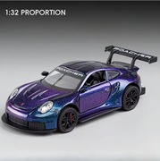 Porsche GT3 RS 1:32 Diecast Model Pull Back 4 Drzwi Światło Dźwięk