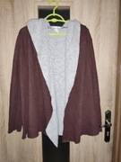 72 Bordowa narzutka kardigan z kapturem rozmiar M