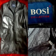 nowy skórzany damski płaszcz BOSI COLLECTION 