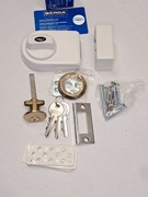 Zamek wierzchni bębenkowy  GERDA ZN100 50/60mm biały z wkładką bębenkową 