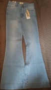 Flare Dzwony Spodnie Jeans Rozmiar 38