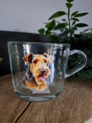 Szklanka kubek Handmade 400ml Airedale terrier