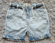 Krótkie spodenki jeansowe Zara baby r. 80 / 86 nowe bez metki cienki jeans