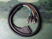 Kabel połączeniowy EURO-SCART (Euro) - 6x RCA (cinch) - długość 1,5m