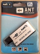 Przenośny czytnik USB kart SD MMC RS-MMC również jako pendrive | Natec
