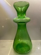 Zielony szklany wazon Łysa Góra