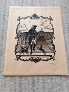 Antyczna wycinaka Friedrich Kaskelini lata 20, (oryginał)