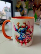 Kubek 330ml Stitch - pomarańczowy środek 