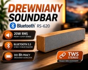 Głośnik Bluetooth Soundbar 20W Mocny Bass Bezprzewodowy AUX USB LED