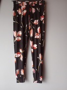 Orsay  wygodne spodnie czarne motyw kwiatowy XS nowe