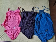 3 stroje kąpielowe damskie tankini plus size XXL 44-46 bonprix 