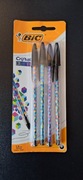 4 długopisy BIC cristal collection 1.0 mm z czarnym tuszem