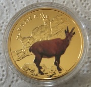 Numizmat Symbole Przyrody, Kozica, certyfikat, książeczka