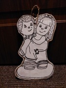 zawieszki tekturowe Para Młoda