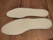 Wkładki do butów filcowe białe długość 24.2 cm