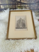 Stara grafika / rycina – Katedra w Kolonii (Cologne Cathedral) w ramie