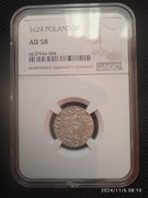 Zygmunt 3 waza Bydgoszcz półtorak 1624 NGC AU 58