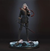 Figurka druk 3D żywica " Ciri The Witcher - F653 "- 120 mm