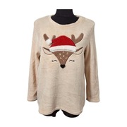 *DAMSKA PIŻAMA GÓRA JELEŃ RENIFER ROZMIAR S