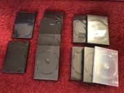 Zestaw 11 sztuk plastikowych pudełek na płyty DVD lub Bly-ray