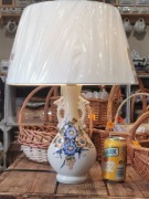 45cm lampa fajans z nowym abażurem 