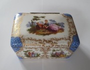 Miśnia zabytkowa szkatułka na biżuterię z porcelany 18TH XVIII Meissen