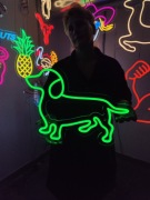 Jamnik Neon Ozdoba na Ścianę. Dog / Pies 