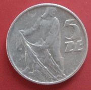 Moneta 5 złotych 1958 r. rybak