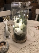 Lampion krajobraz zimowy renifer święta rękodzieło