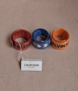 Zestaw 3 Bransoletek Calvin Klein 20 cm Czerwony/Pomarańczowy/Niebieski