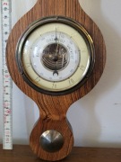 Barometr z termometrem, drewno, vintage