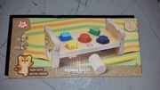 Drewniany sorter klocki drewniane edukacyjne elefun 1+ wooden 