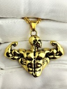 NOWY Naszyjnik męski siłownia wisiorek fitness drill drip swagg y2k