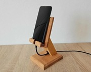 Stojak podstawka na telefon tablet e-book z drewna bukowa Olej v2.0 C