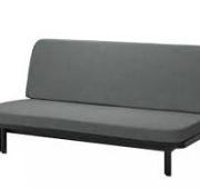 IKEA NYHAMN Pokrycie sofy rozkł 3 osob., Skartofta czarny/jasnoszary
