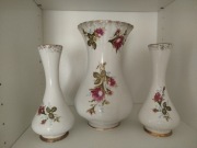Zestaw wazonów porcelana Róża