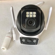 Kamera bezpieczeństwa zewnętrzna z dwoma obiektywami, bezprzewodowa