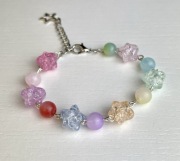 Bransoletka z koralików handmade gwiazdki