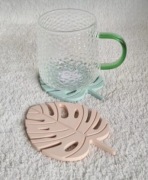 Podstawka monstera, liść - pod kubek ,świece