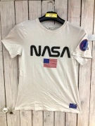 H&M, T-SHIRT, koszulka 170 cm, biała, NASA