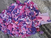 Klocki LEGO mix 0.55kg zestaw fioletowe Rozowe