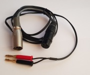 Kabel 3pin XLR ż/3pin XLR m z odejściem na bananki do pomiaru poziomu 0,5m.